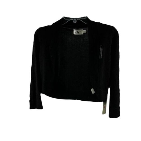 Eliza J NWT Black Crop Knit Top Size XS - Picture 1 of 4